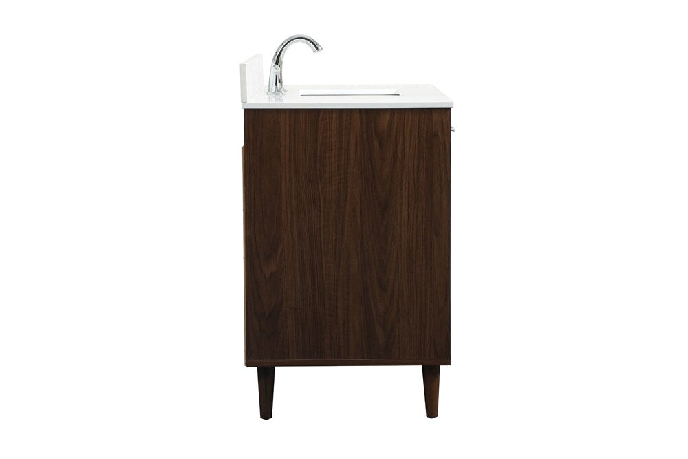 Elegant Furniture & Lighting - Baldwin 42 inch bathroom vanity in Walnut with backsplash - VF47042MWT-BS veiw 7