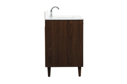 Elegant Furniture & Lighting - Baldwin 42 inch bathroom vanity in Walnut with backsplash - VF47042MWT-BS veiw 7