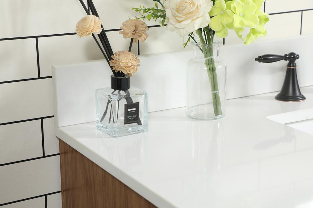 Elegant Furniture & Lighting - Baldwin 42 inch Single bathroom vanity in walnut brown with backsplash - VF47042WB-BS veiw 6
