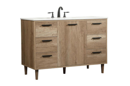 Elegant Furniture & Lighting - Baldwin 48 inch Single bathroom vanity in natural oak - VF47048NT veiw 1
