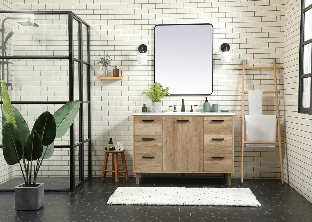 Elegant Furniture & Lighting - Baldwin 48 inch Single bathroom vanity in natural oak - VF47048NT veiw 5
