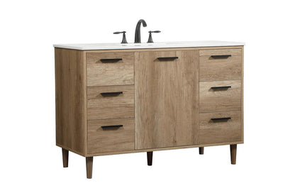 Elegant Furniture & Lighting - Baldwin 48 inch Single bathroom vanity in natural oak - VF47048NT veiw 8