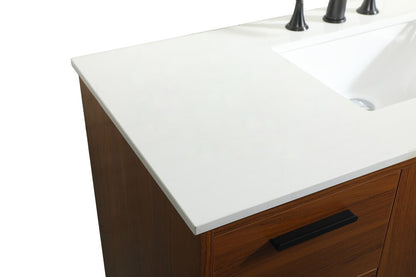 Elegant Furniture & Lighting - Baldwin 48 inch bathroom vanity in Teak - VF47048MTK veiw 4