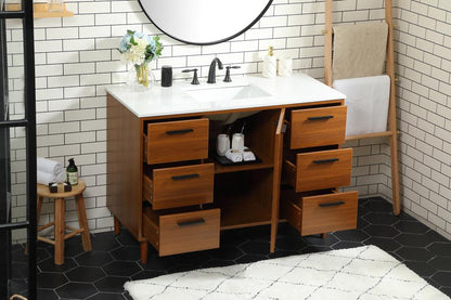 Elegant Furniture & Lighting - Baldwin 48 inch bathroom vanity in Teak - VF47048MTK veiw 10