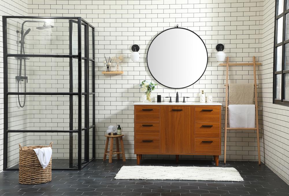 Elegant Furniture & Lighting - Baldwin 48 inch bathroom vanity in Teak - VF47048MTK veiw 11