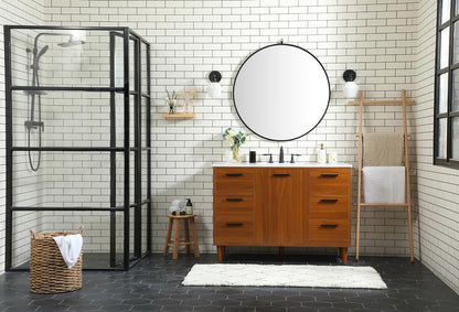 Elegant Furniture & Lighting - Baldwin 48 inch bathroom vanity in Teak - VF47048MTK veiw 11