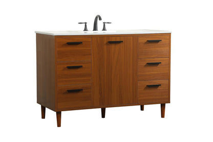 Elegant Furniture & Lighting - Baldwin 48 inch bathroom vanity in Teak - VF47048MTK veiw 14