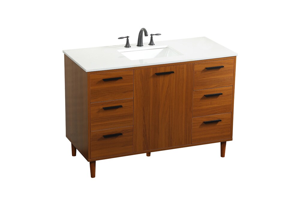 Elegant Furniture & Lighting - Baldwin 48 inch bathroom vanity in Teak - VF47048MTK veiw 15