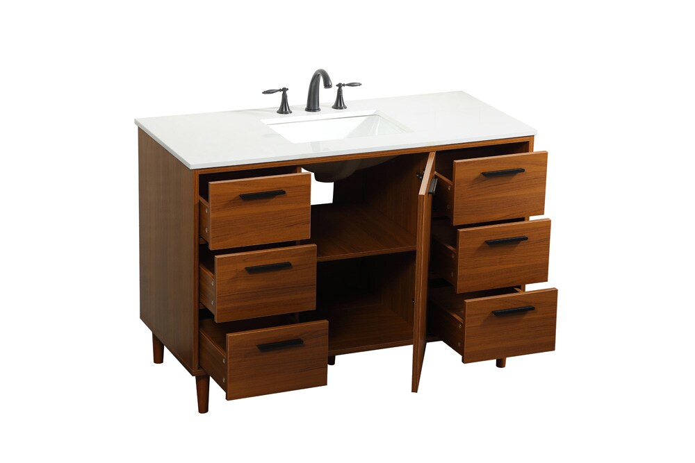 Elegant Furniture & Lighting - Baldwin 48 inch bathroom vanity in Teak - VF47048MTK veiw 16