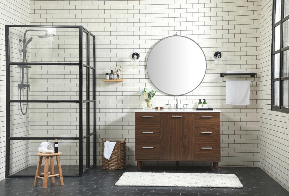 Elegant Furniture & Lighting - Baldwin 48 inch bathroom vanity in Walnut - VF47048MWT veiw 11