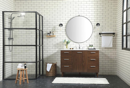 Elegant Furniture & Lighting - Baldwin 48 inch bathroom vanity in Walnut - VF47048MWT veiw 11