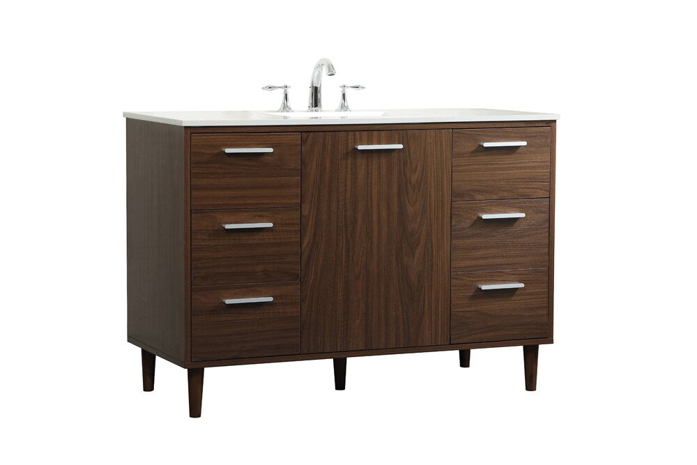 Elegant Furniture & Lighting - Baldwin 48 inch bathroom vanity in Walnut - VF47048MWT veiw 14