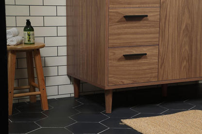 Elegant Furniture & Lighting - Baldwin 48 inch Single bathroom vanity in walnut brown - VF47048WB veiw 7