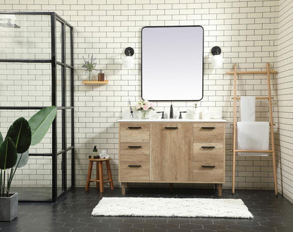 Elegant Furniture & Lighting - Baldwin 48 inch Single bathroom vanity in natural oak with backsplash - VF47048NT-BS veiw 5