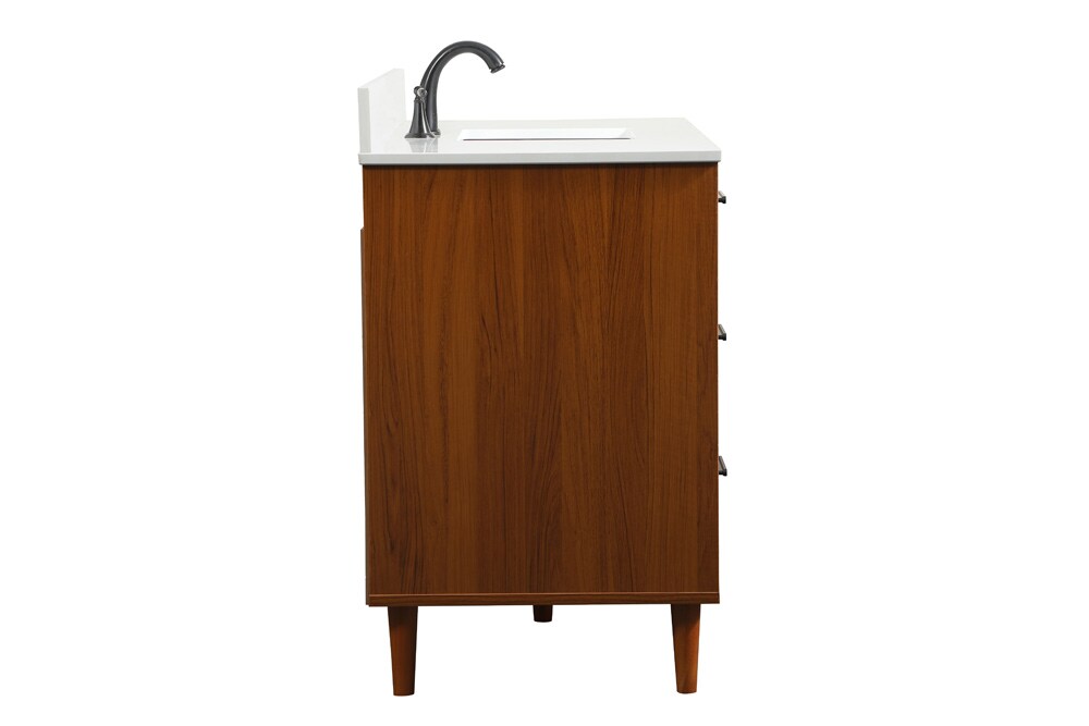 Elegant Furniture & Lighting - Baldwin 48 inch bathroom vanity in Teak with backsplash - VF47048MTK-BS veiw 7