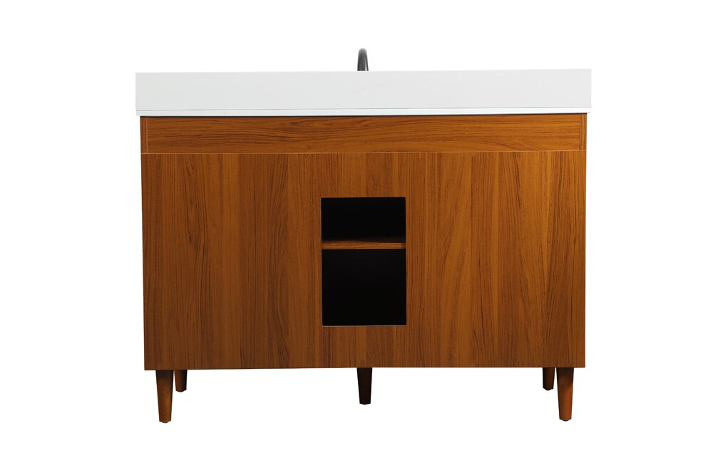 Elegant Furniture & Lighting - Baldwin 48 inch bathroom vanity in Teak with backsplash - VF47048MTK-BS veiw 8