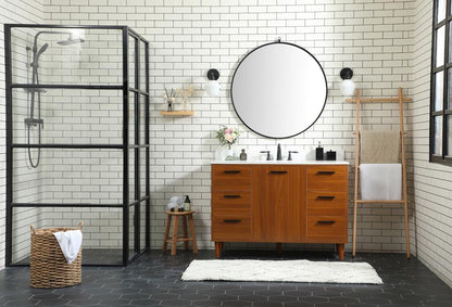 Elegant Furniture & Lighting - Baldwin 48 inch bathroom vanity in Teak with backsplash - VF47048MTK-BS veiw 11
