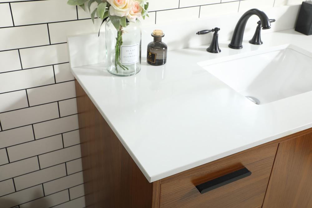Elegant Furniture & Lighting - Baldwin 48 inch bathroom vanity in Teak with backsplash - VF47048MTK-BS veiw 12