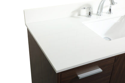 Elegant Furniture & Lighting - Baldwin 48 inch bathroom vanity in Walnut with backsplash - VF47048MWT-BS veiw 4