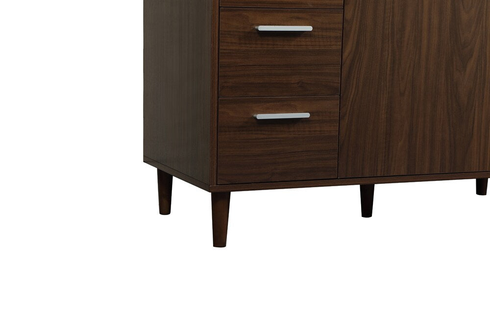 Elegant Furniture & Lighting - Baldwin 48 inch bathroom vanity in Walnut with backsplash - VF47048MWT-BS veiw 6