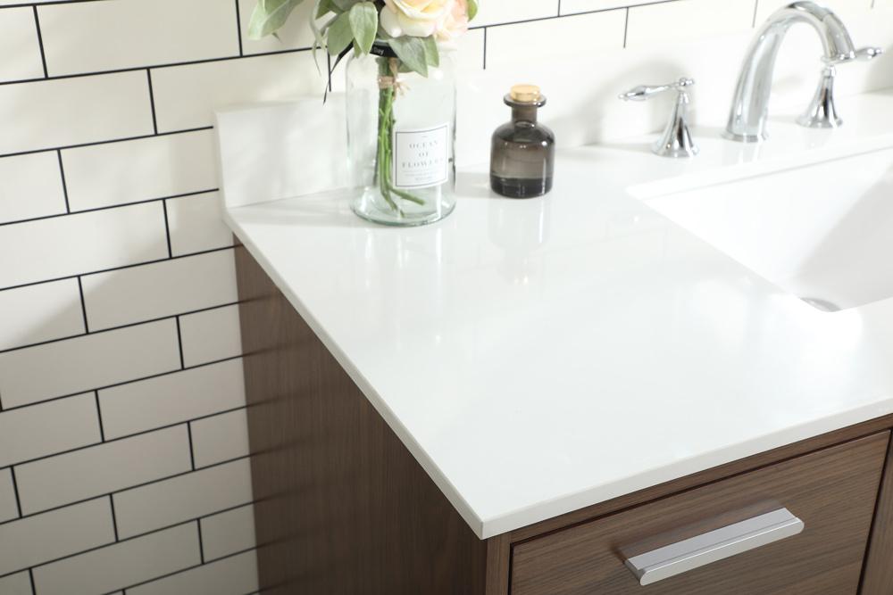 Elegant Furniture & Lighting - Baldwin 48 inch bathroom vanity in Walnut with backsplash - VF47048MWT-BS veiw 12