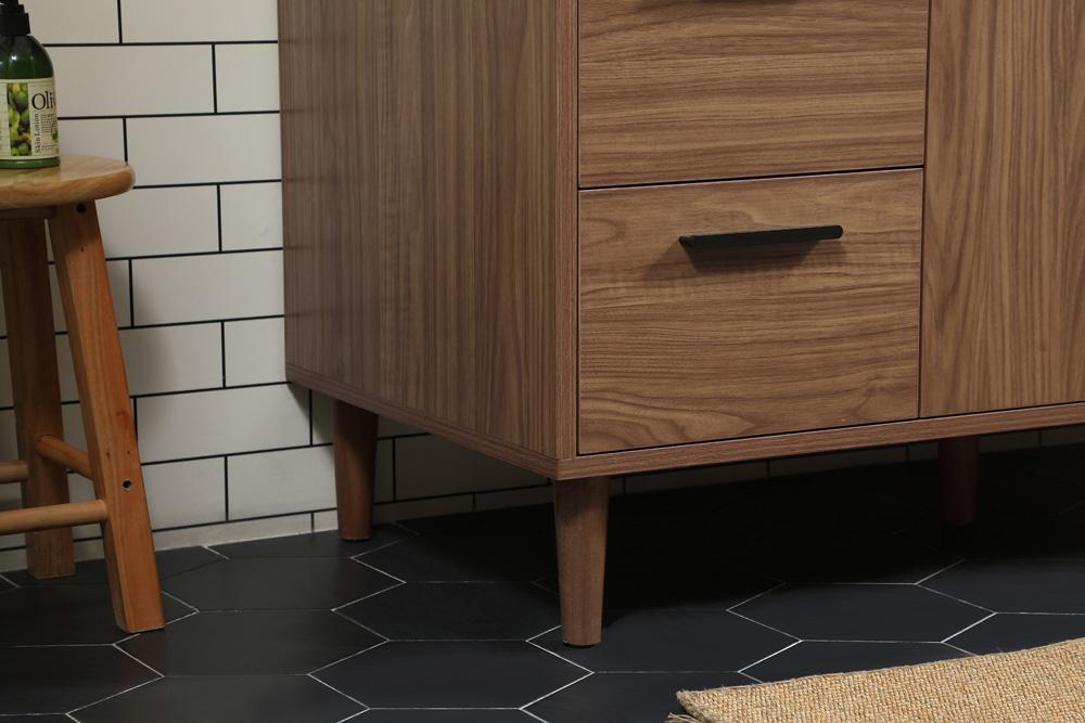 Elegant Furniture & Lighting - Baldwin 48 inch Single bathroom vanity in walnut brown with backsplash - VF47048WB-BS veiw 7