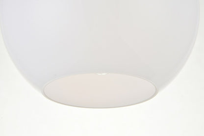 Elegant Furniture & Lighting - Baxter 1 Light Brass Flush Mount With Frosted White Glass - LD2205BR veiw 6
