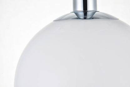 Elegant Furniture & Lighting - Baxter 1 Light Chrome Flush Mount With Frosted White Glass - LD2205C veiw 6