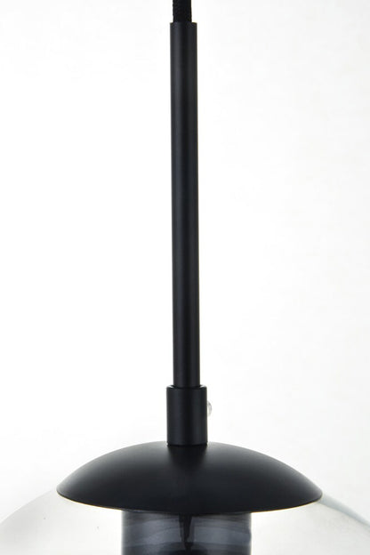 Elegant Furniture & Lighting - Baxter 1 Light Black Pendant With Clear Glass - LD2206BK veiw 5