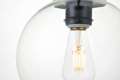 Elegant Furniture & Lighting - Baxter 1 Light Black Pendant With Clear Glass - LD2206BK veiw 6