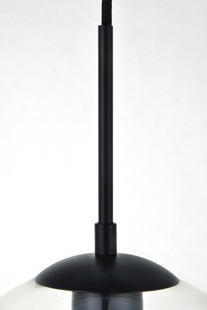 Elegant Furniture & Lighting - Baxter 1 Light Black Pendant With Clear Glass - LD2212BK veiw 5