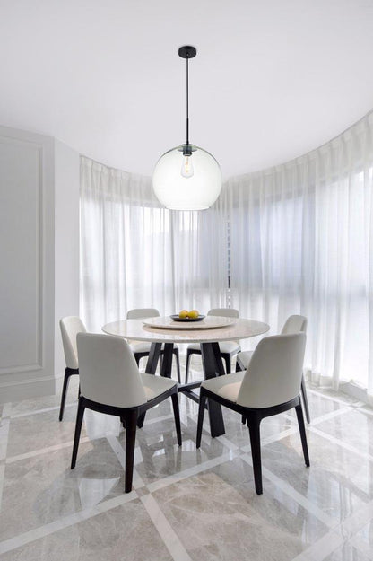 Elegant Furniture & Lighting - Baxter 1 Light Black Pendant With Clear Glass - LD2216BK veiw 2