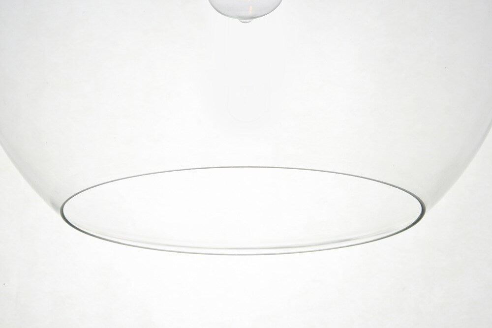 Elegant Furniture & Lighting - Baxter 1 Light Black Pendant With Clear Glass - LD2216BK veiw 4