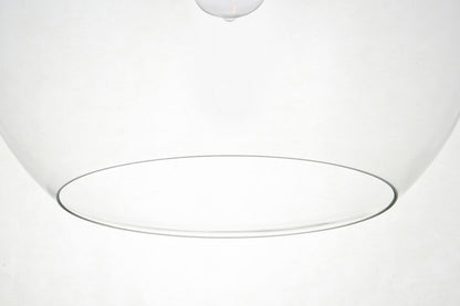 Elegant Furniture & Lighting - Baxter 1 Light Black Pendant With Clear Glass - LD2216BK veiw 4