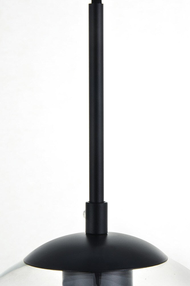 Elegant Furniture & Lighting - Baxter 1 Light Black Pendant With Clear Glass - LD2216BK veiw 6