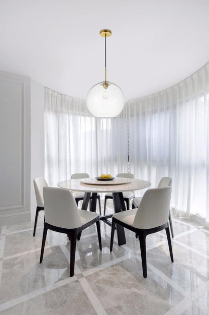 Elegant Furniture & Lighting - Baxter 1 Light Brass Pendant With Clear Glass - LD2216BR veiw 2