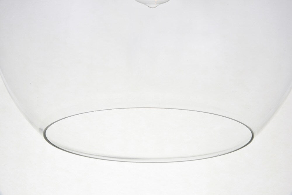 Elegant Furniture & Lighting - Baxter 1 Light Brass Pendant With Clear Glass - LD2216BR veiw 4