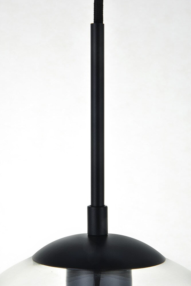 Elegant Furniture & Lighting - Baxter 1 Light Black Pendant With Clear Glass - LD2224BK veiw 6