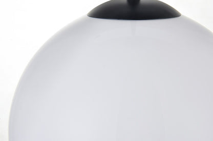 Elegant Furniture & Lighting - Baxter 1 Light Black Pendant With Frosted White Glass - LD2213BK veiw 4