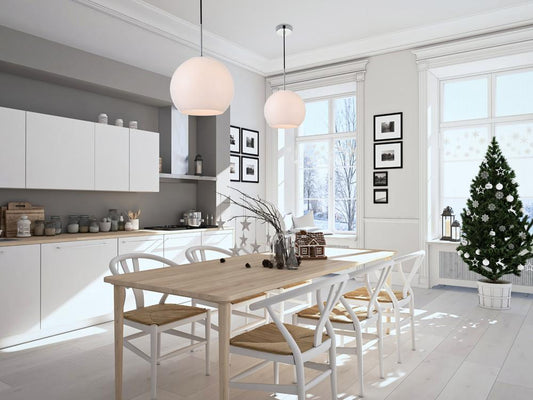 Elegant Furniture & Lighting - Baxter 1 Light Chrome Pendant With Frosted White Glass - LD2213C veiw 2
