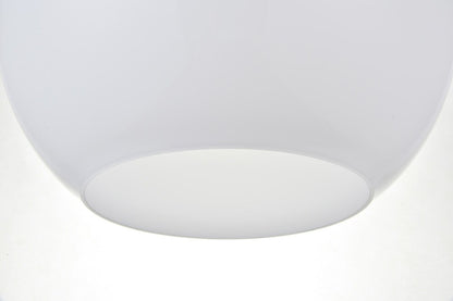 Elegant Furniture & Lighting - Baxter 1 Light Black Pendant With Frosted White Glass - LD2217BK veiw 4