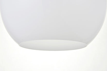 Elegant Furniture & Lighting - Baxter 1 Light Black Pendant With Frosted White Glass - LD2225BK veiw 4
