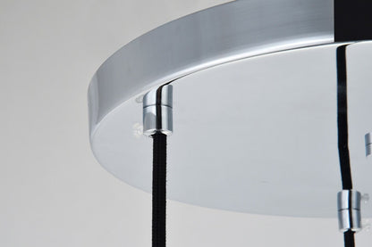 Elegant Furniture & Lighting - Baxter 3 Lights Chrome Pendant With Clear Glass - LD2208C veiw 6