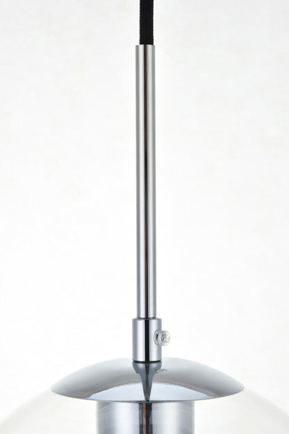 Elegant Furniture & Lighting - Baxter 3 Lights Chrome Pendant With Clear Glass - LD2208C veiw 7