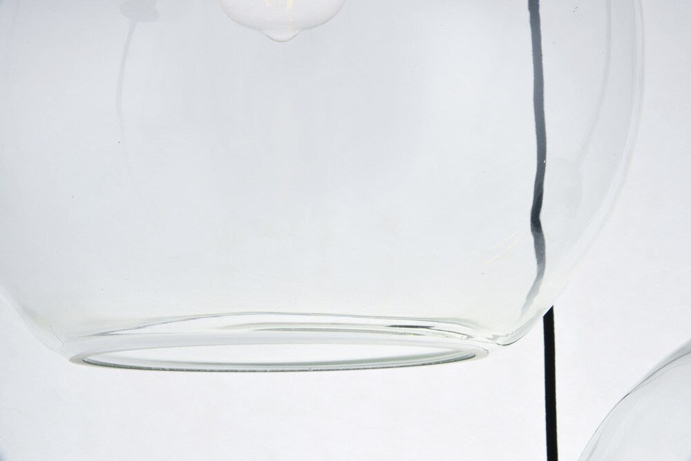 Elegant Furniture & Lighting - Baxter 3 Lights Black Pendant With Clear Glass - LD2218BK veiw 4