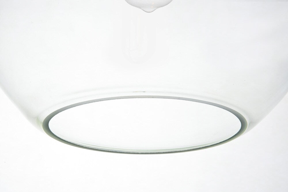 Elegant Furniture & Lighting - Baxter 3 Lights Chrome Pendant With Clear Glass - LD2218C veiw 5