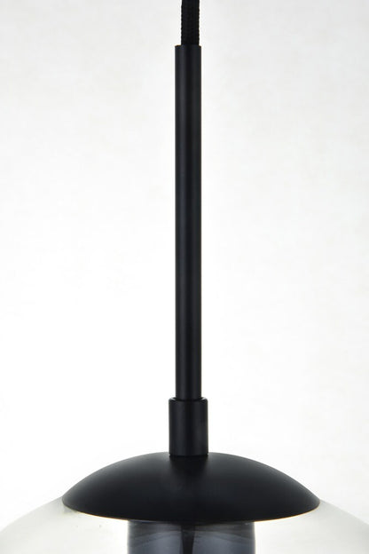Elegant Furniture & Lighting - Baxter 3 Lights Black Pendant With Clear Glass - LD2214BK veiw 5