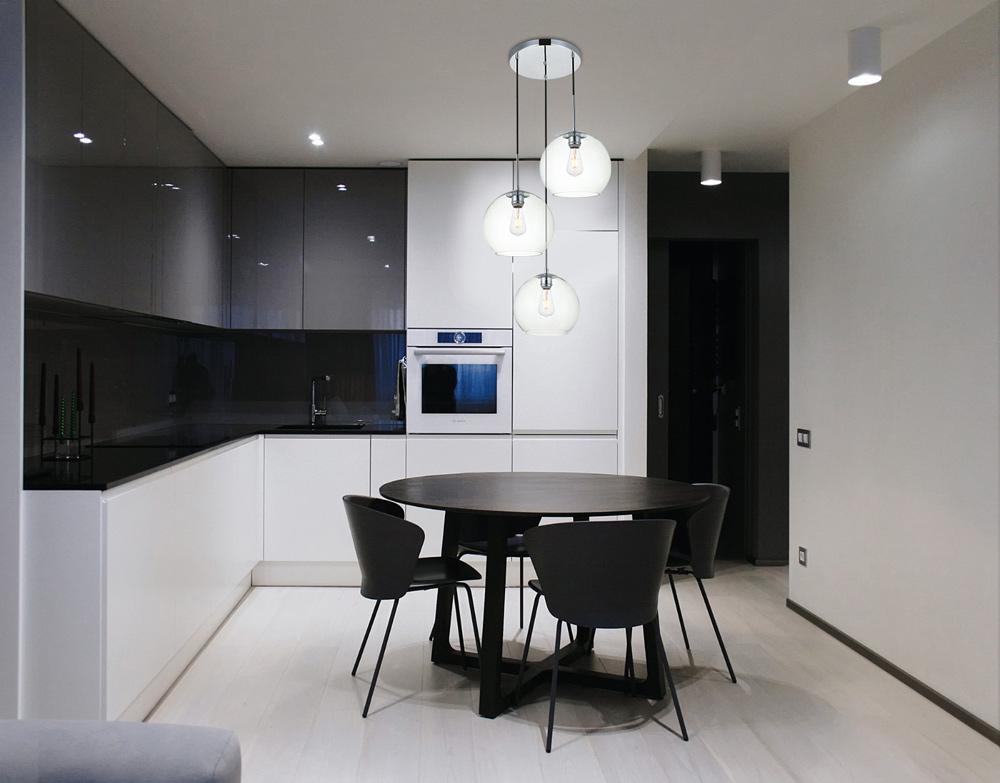 Elegant Furniture & Lighting - Baxter 3 Lights Chrome Pendant With Clear Glass - LD2214C veiw 2