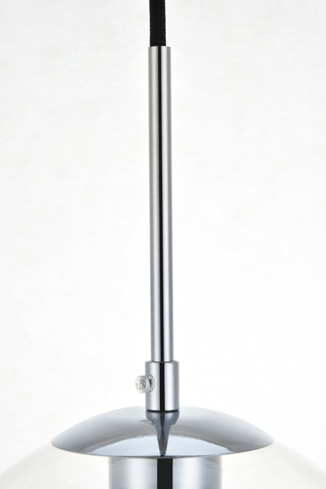 Elegant Furniture & Lighting - Baxter 3 Lights Chrome Pendant With Clear Glass - LD2214C veiw 4