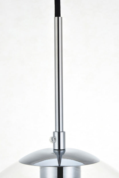 Elegant Furniture & Lighting - Baxter 3 Lights Chrome Pendant With Clear Glass - LD2214C veiw 4